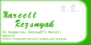 marcell rezsnyak business card